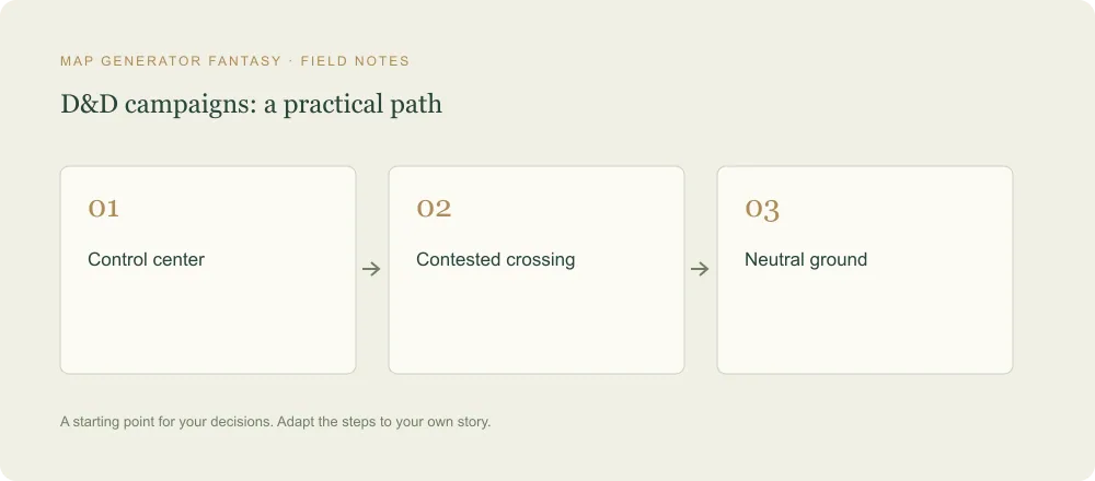 Three-step diagram: Control center, then Contested crossing, then Neutral ground