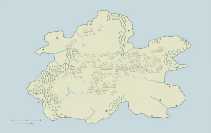 Original fantasy continent map preview